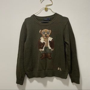 RALPH LAUREN POLO | Aviator Bear Crewneck L